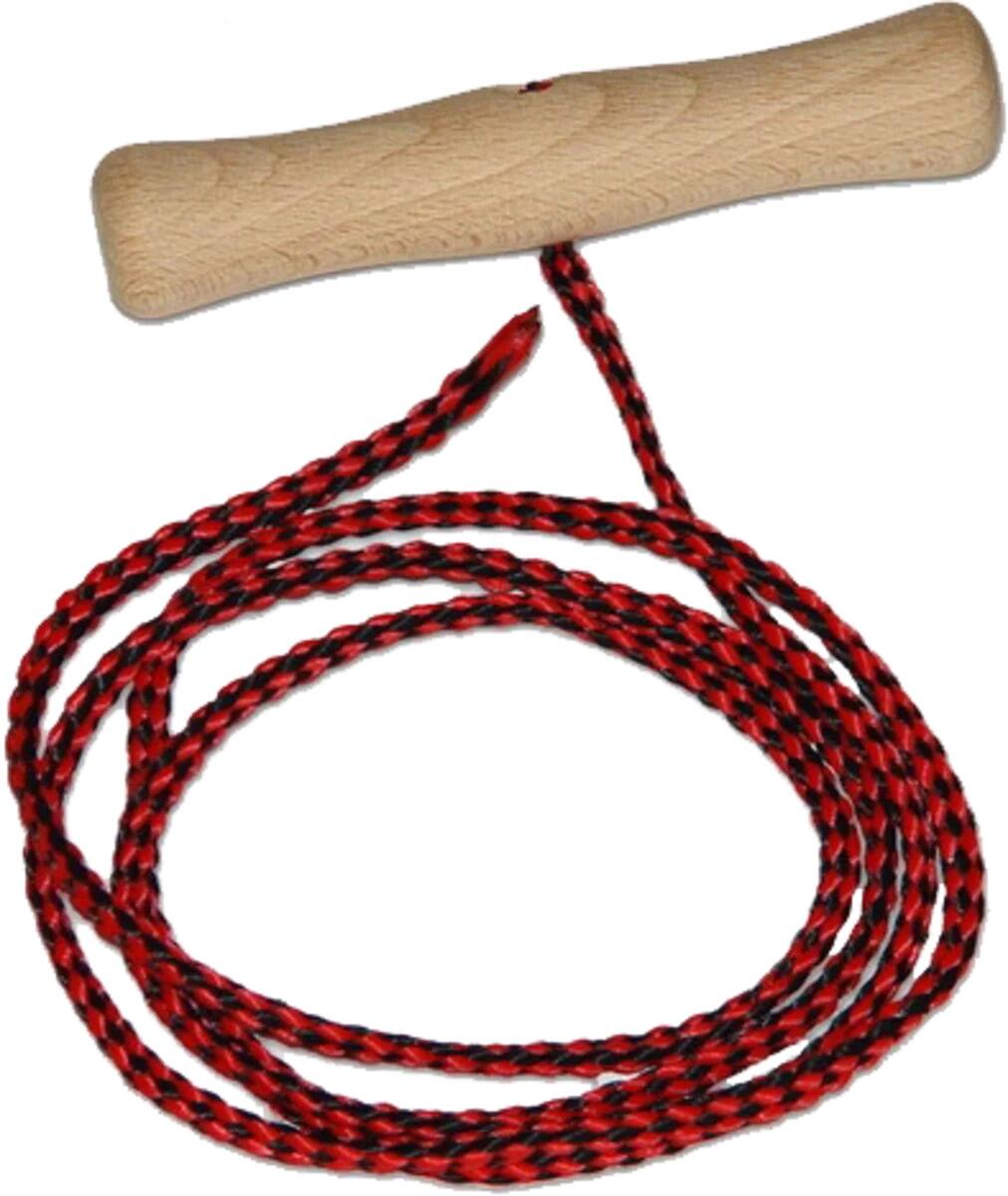 Spolnota Schlittenseil rot mit Holzknauf (rot)
