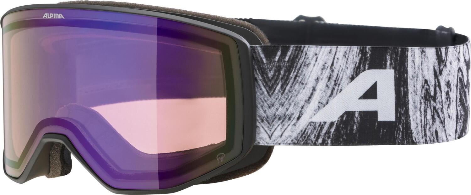 Alpina Venet Quattroflex Skibrille (833 black glacier matt, Scheibe: blue (S2))
