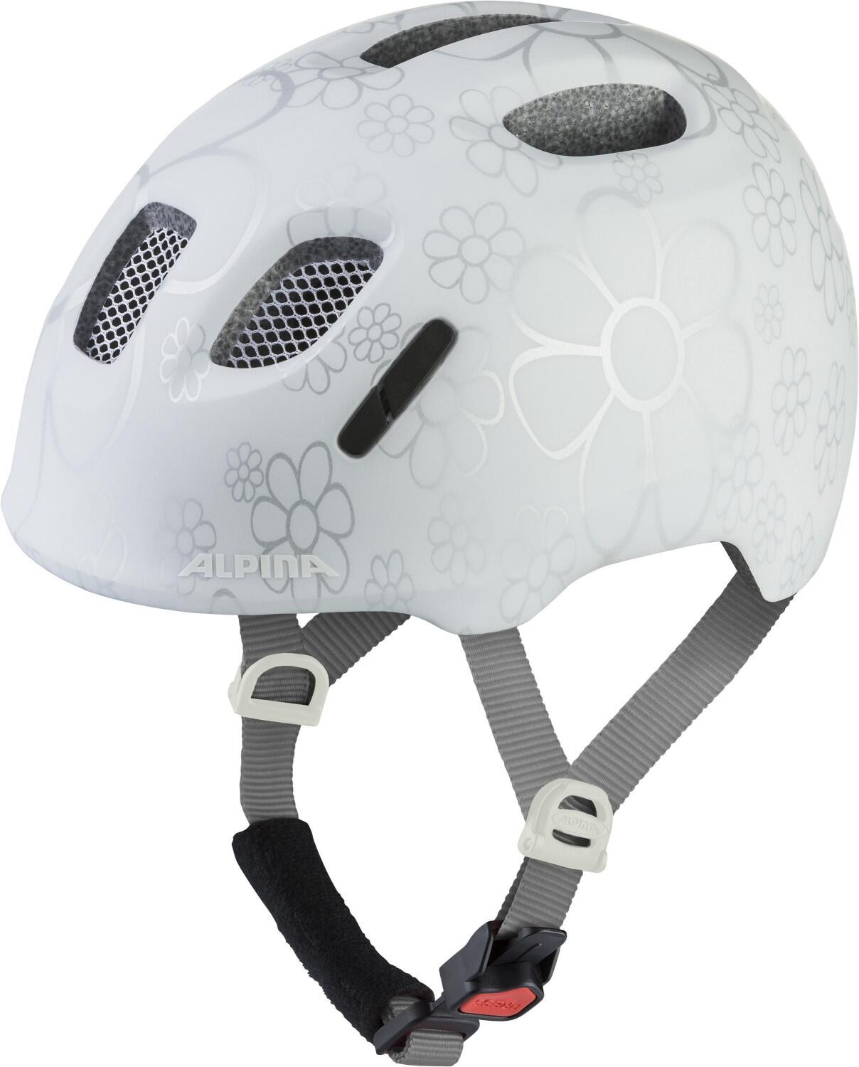 Alpina Ximo 2 LE Kinderfahrradhelm (45-49 cm, 11 pearl white flowers matt)