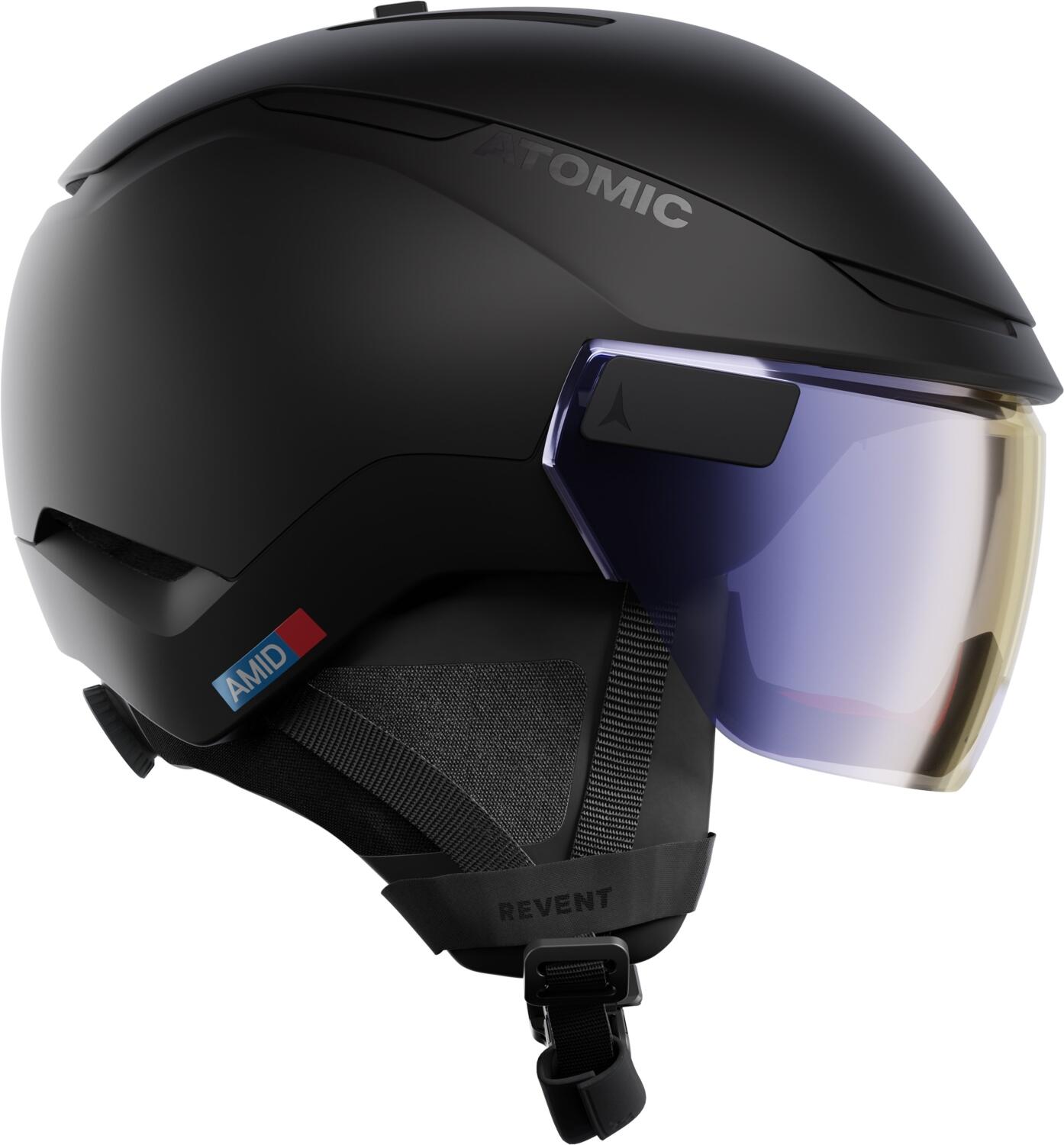 Atomic Revent GT AMID Visier HD Ski Helm (51-55 cm, black/S1)