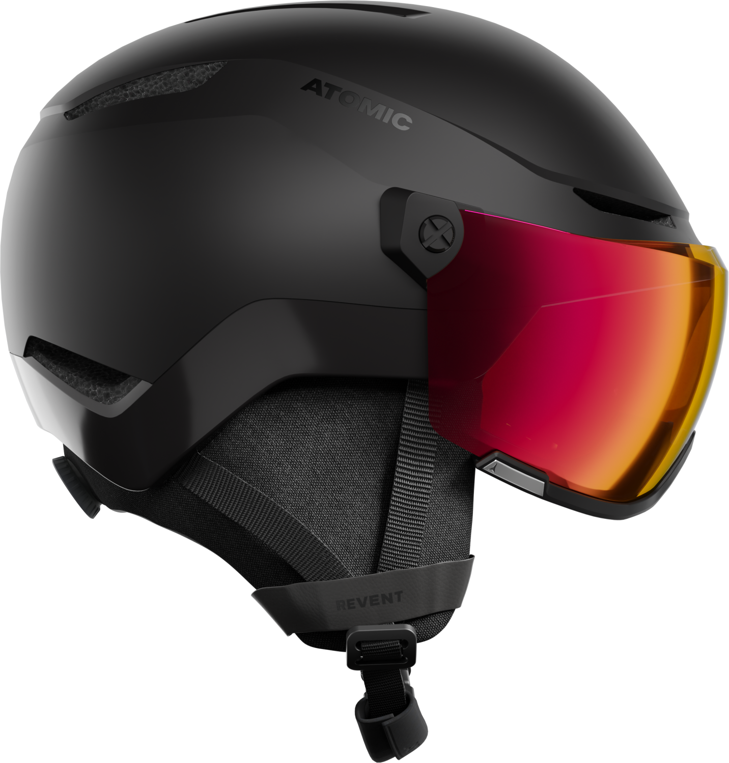 Atomic Revent Visor Photo Skihelm (55-59 cm, black)