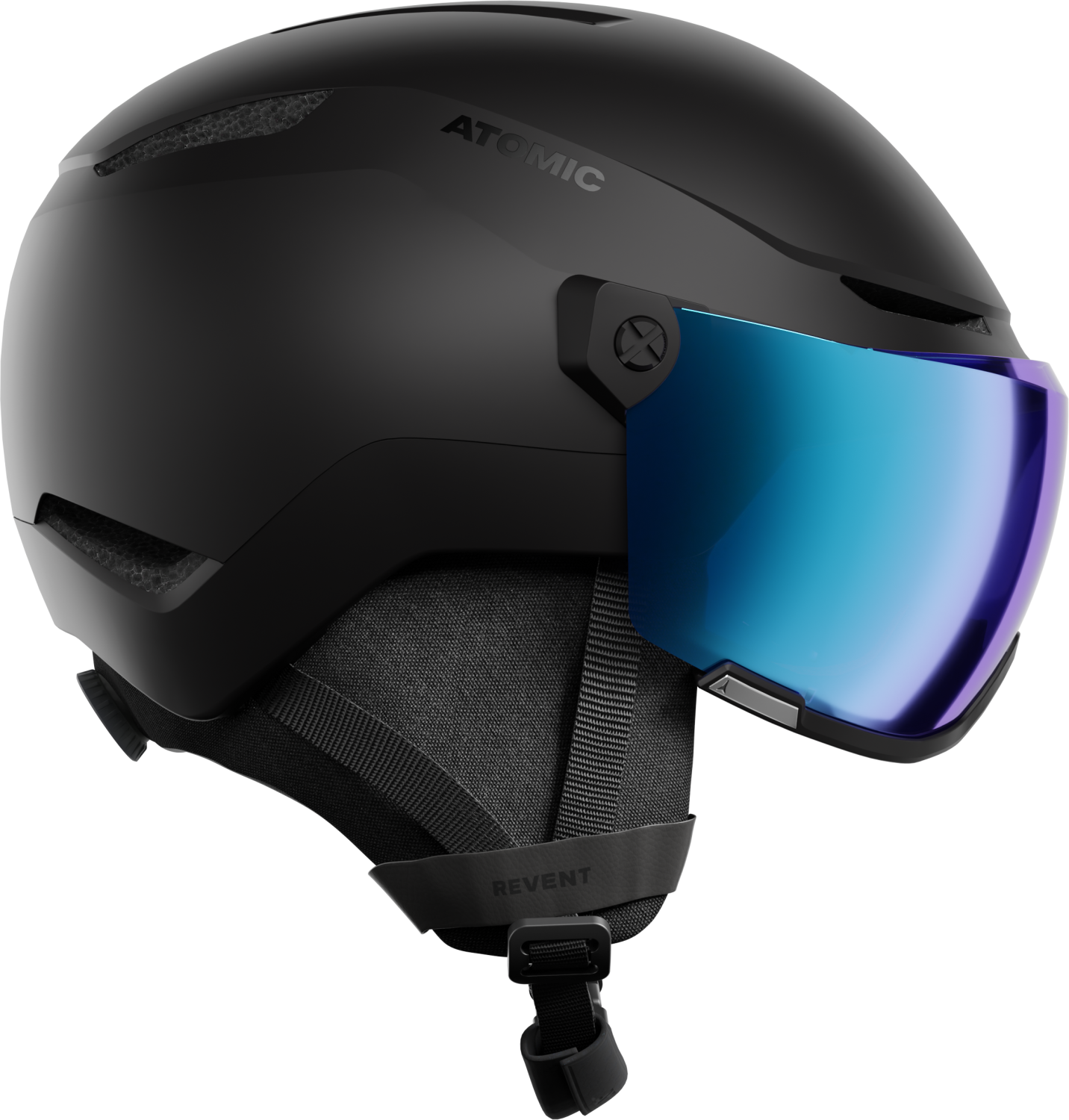 Atomic Revent Visor Stereo Skihelm (51-55 cm, black)