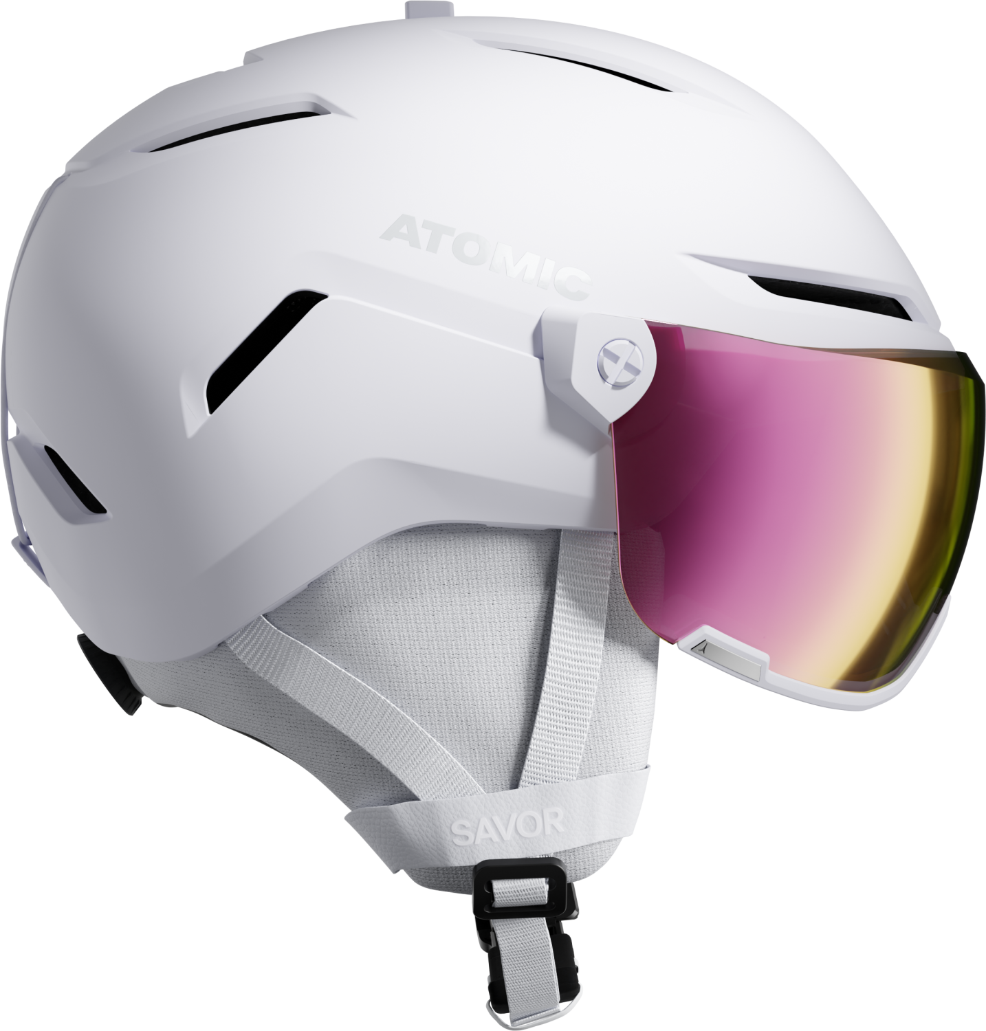 Atomic Savor Visor HD Skihelm (51-55 cm, white/heather)
