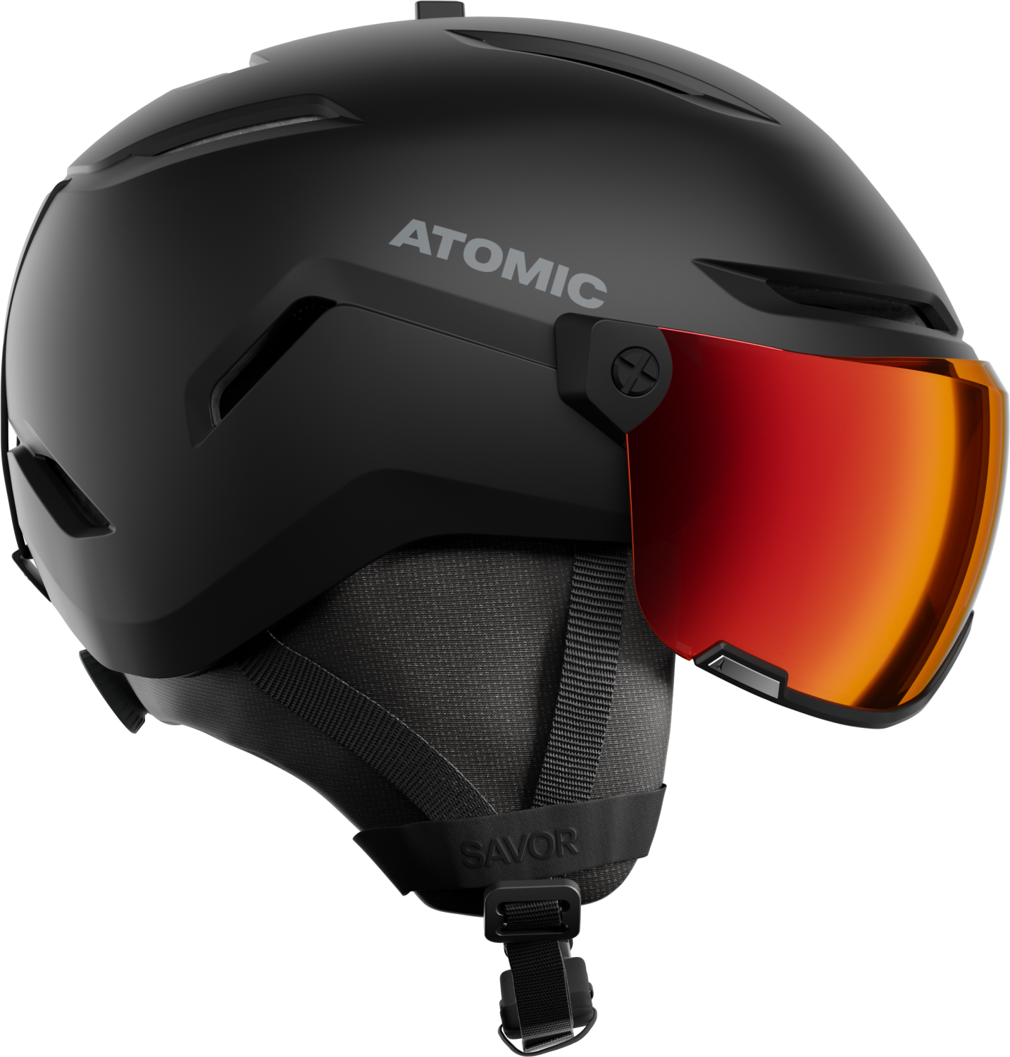 Atomic Savor Stereo Visor Visier-Skihelm (51-55 cm, black)