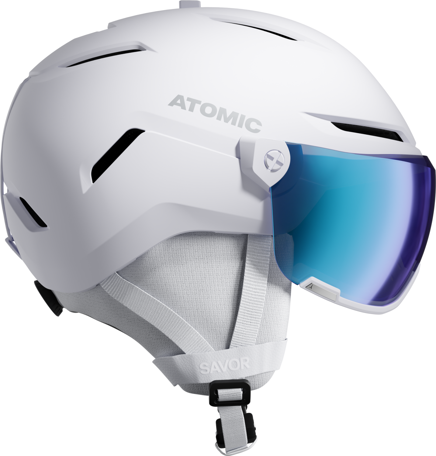 Atomic Savor Stereo Visor Visier-Skihelm (59-63 cm, white heather)