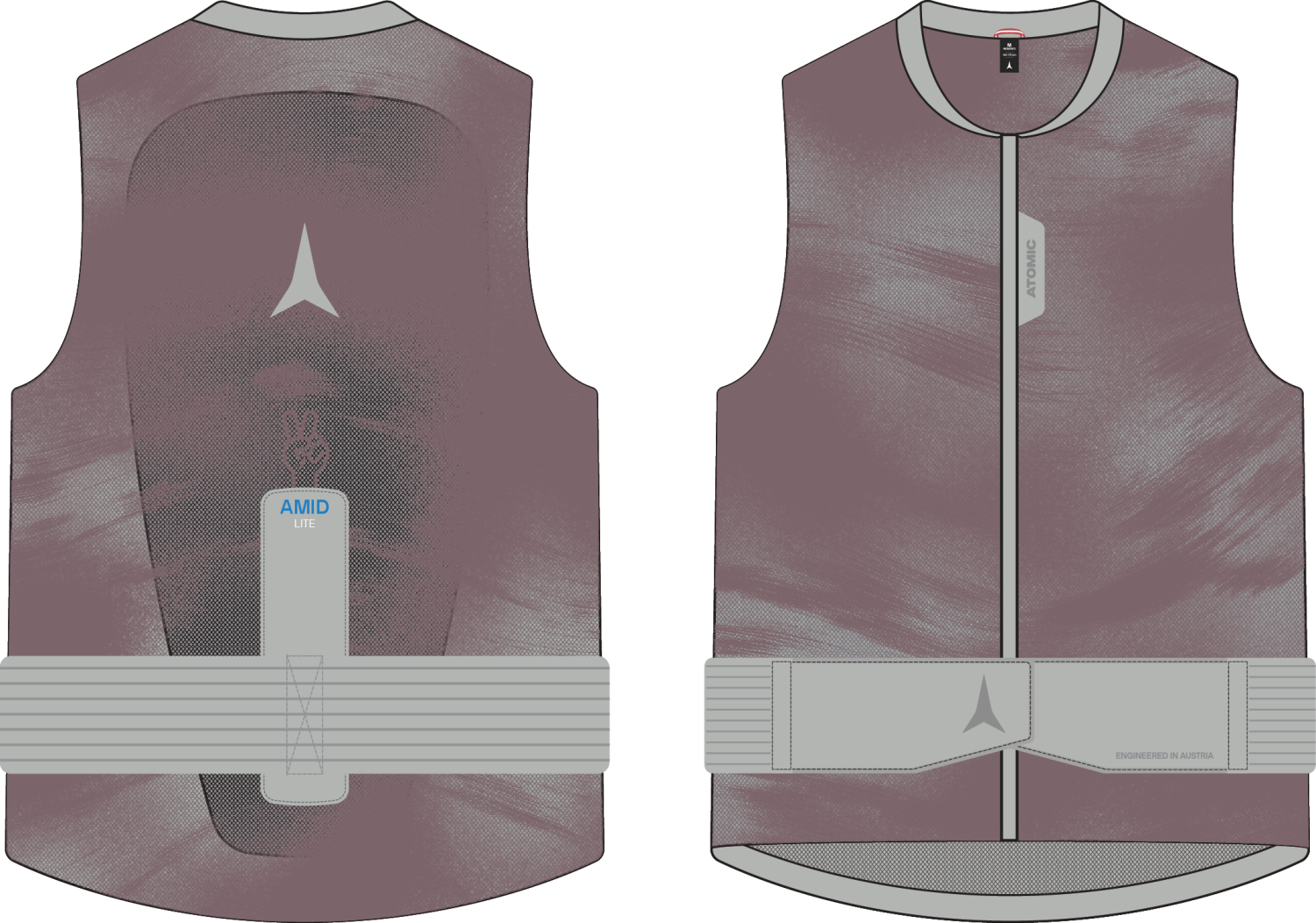Atomic Live Shield AMID Lite Vest Protektor Jr. (JS, Körpergröße < = 125 cm, graphic/concrete)