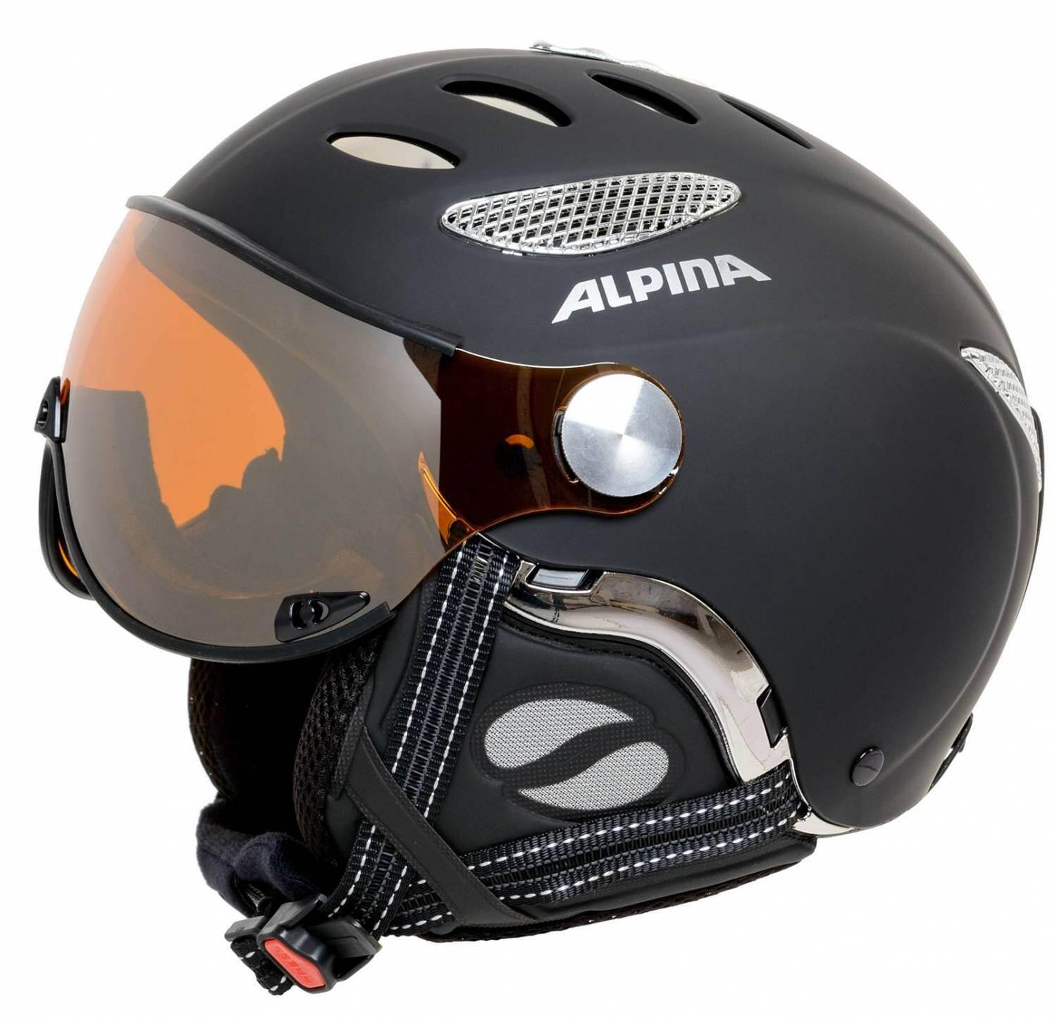 Alpina Jump JV Skihelm (Größe: 55-57 cm, 320 black matt/chrome)