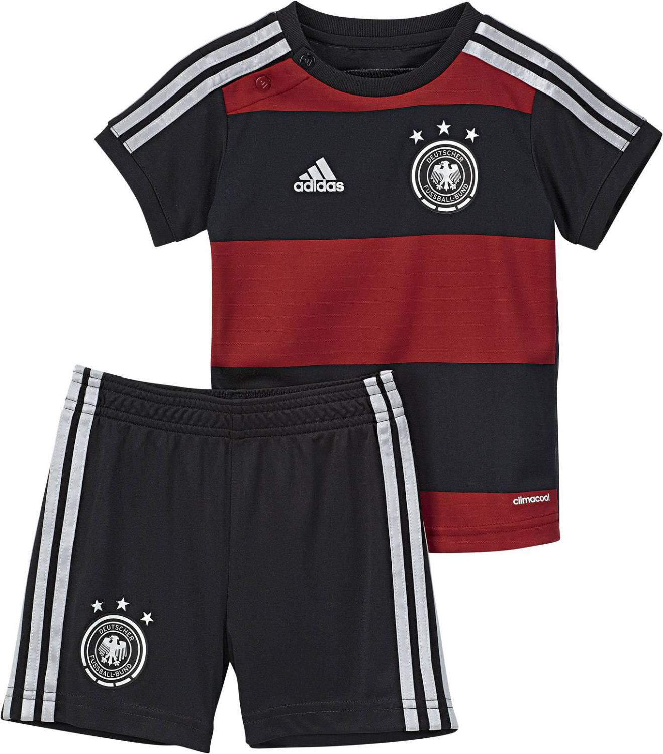 adidas DFB Away Babykit Auswärtsset (Größe: 74, black/victory red/matte silver)