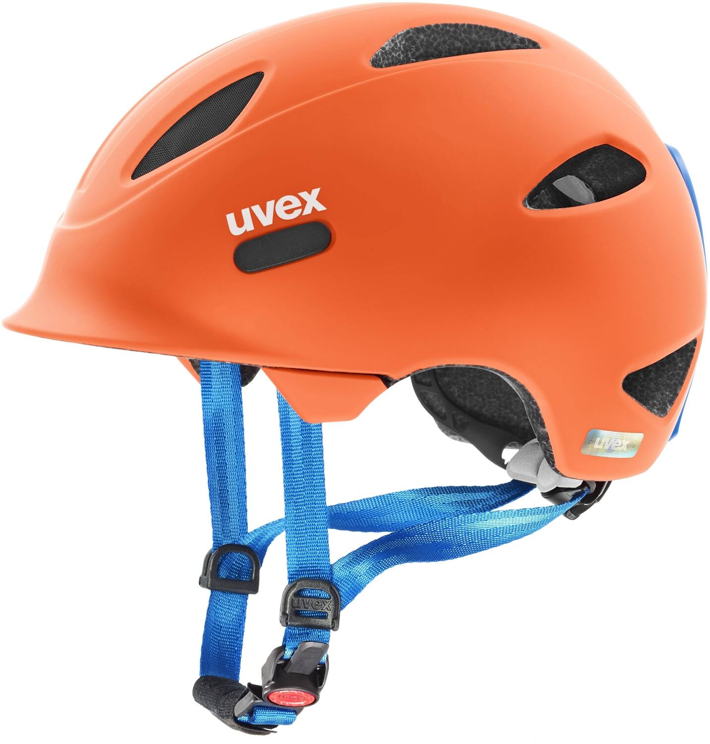 uvex Oyo Fahrradhelm (45-50 cm, 10 orange/blue matt)