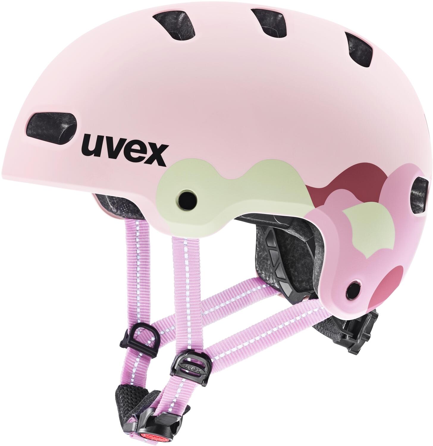 uvex Kid 4 Style Kinderfahrradhelm (51-55 cm, 06 strawberry/matcha matt)
