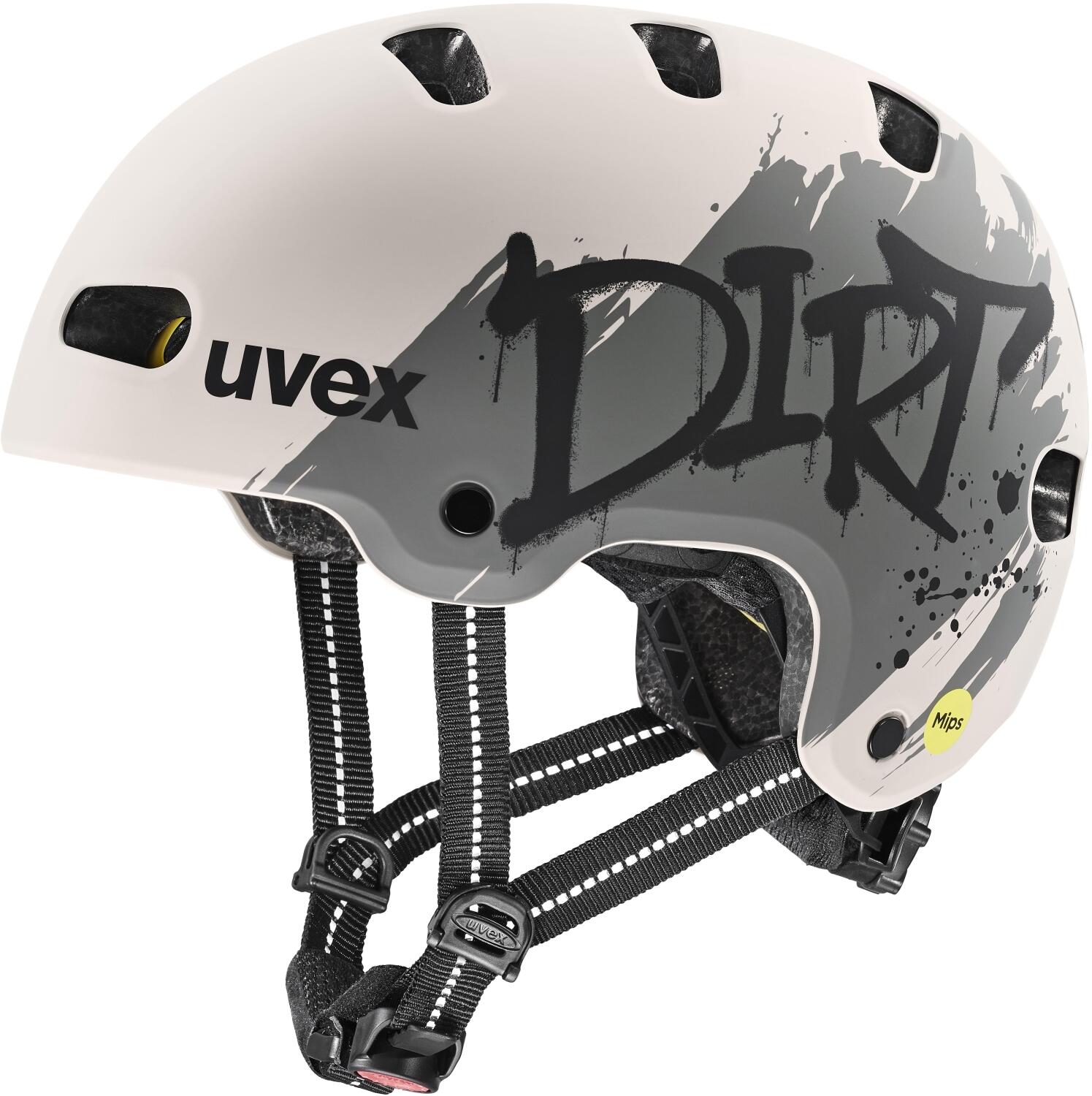 uvex Kid 4 Style Mips Kinderfahrradhelm (51-55 cm, 02 dirt warm grey matt)
