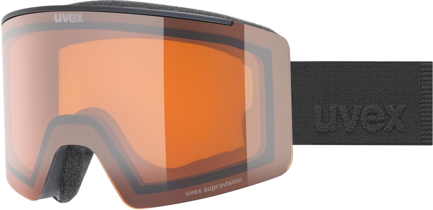 uvex Ignite Lasergold Skibrille (2030 black matt, orange/orange clear (S2))