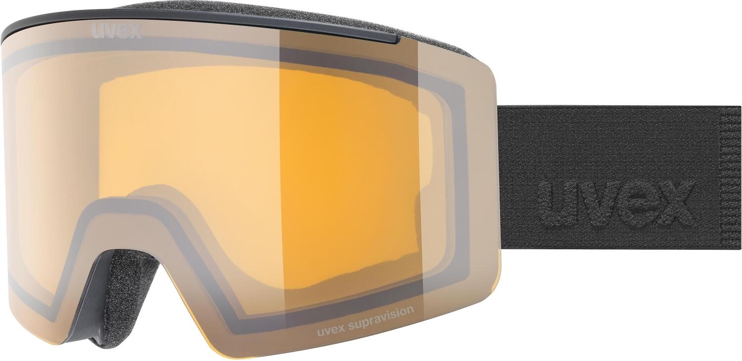 uvex Ignite Lasergold Skibrille (2230 black matt, yellow/yellow clear (S2))