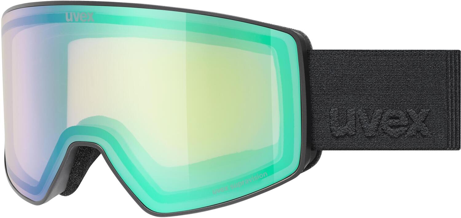 uvex Scenic FM Skibrille (2430 black matt, green/yellow clear (S2))