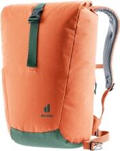 Deuter Stepout 22 Lifestyle Rucksack orange grün Seitenansicht