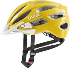 uvex True Fahrradhelm 08 sunbee/white gelb weiß Seitenansicht
