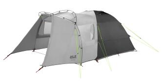 Jack Wolfskin Grand Illusion IV Zelt grau Tunnelzelt Seitenansicht