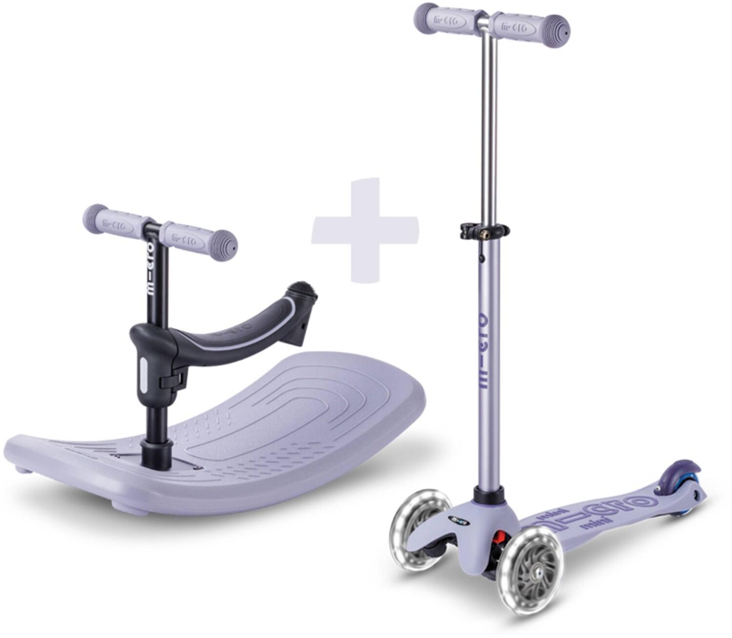 Micro Mini Deluxe Rock & Go LED Kinderkickboard (lavender mist)