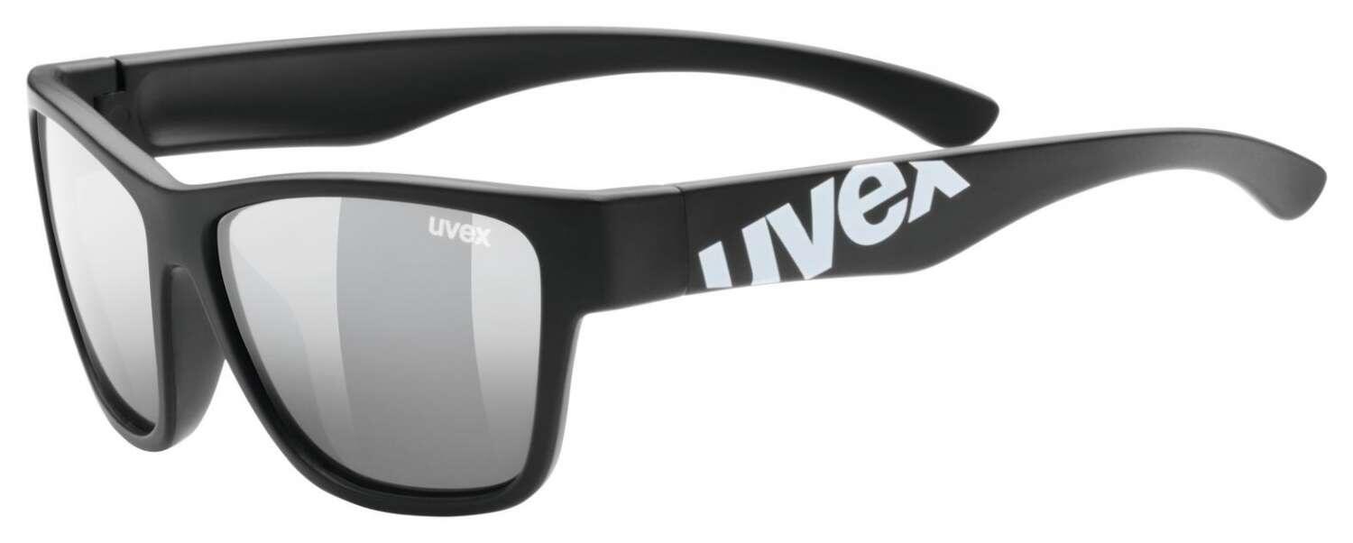 uvex Sportstyle 508 Kinder Sonnenbrille (2216 black mat, litemirror silver (S3))