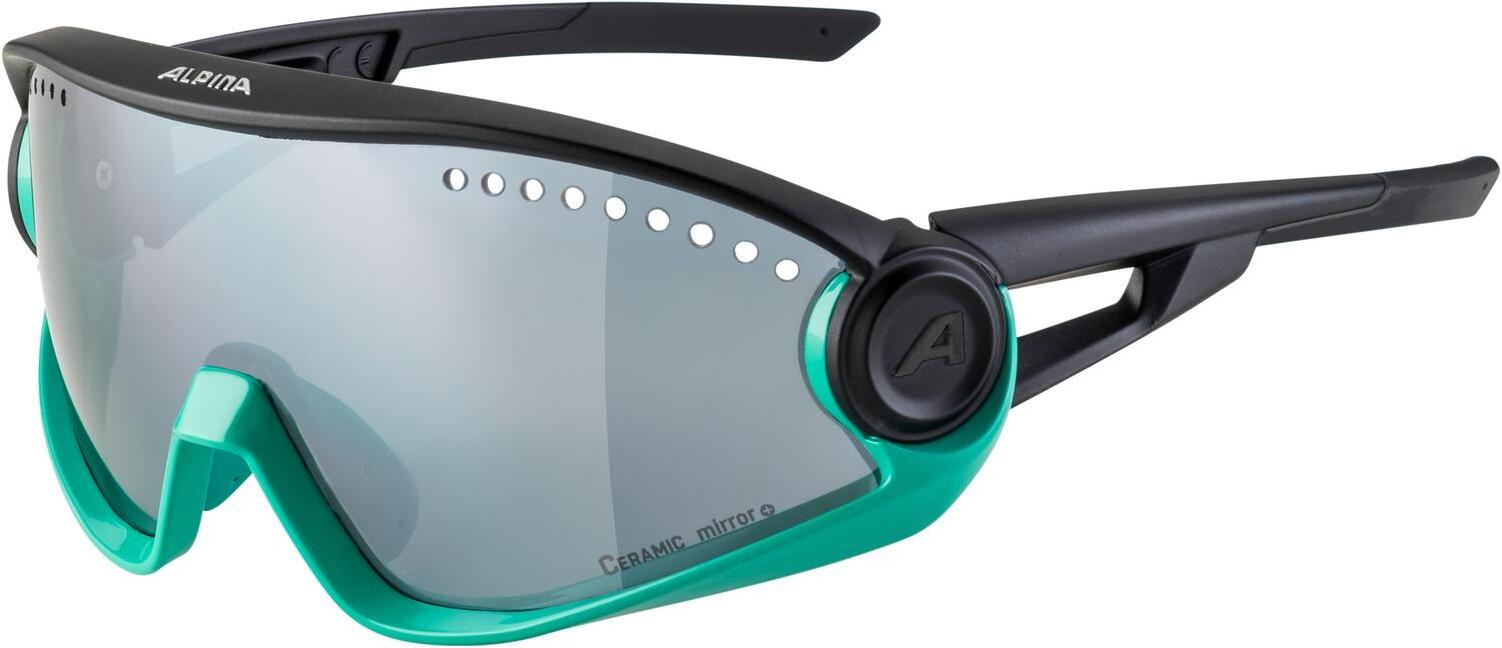 Alpina 5W1NG CM+ Sportbrille 371 turquoise/black black mirror S3