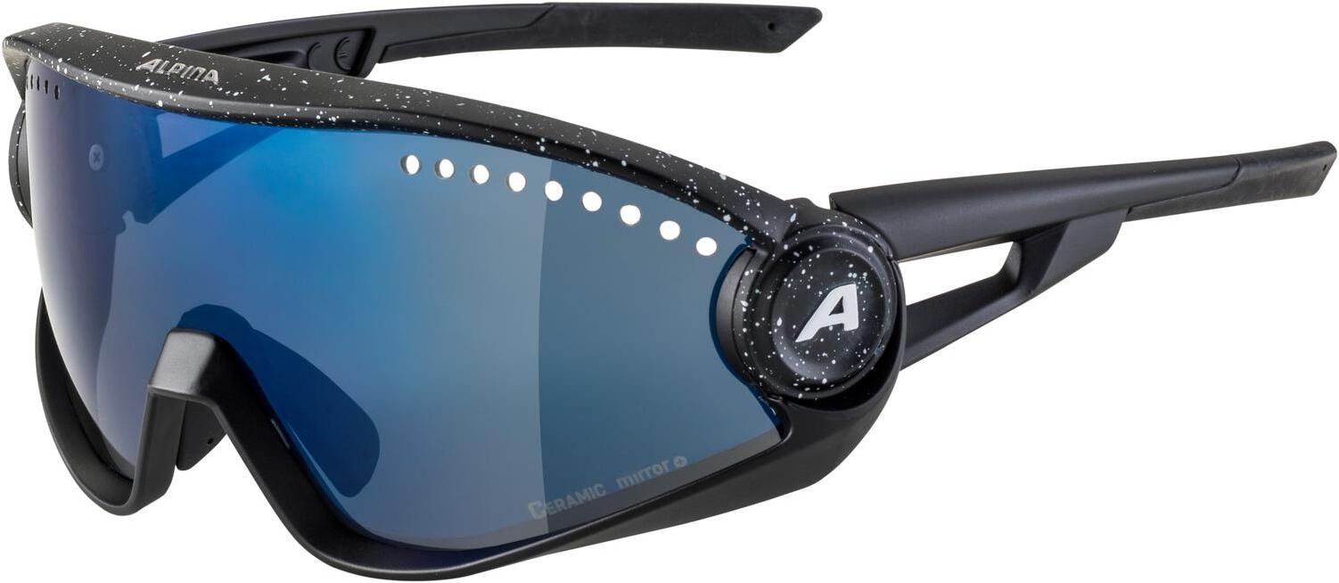 Alpina 5W1NG CM+ Sportbrille 331 black/blur blue mirror