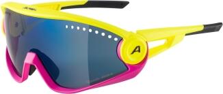 Alpina 5W1NG CM+ Sportbrille 341 pineapple/magenta blue mirror