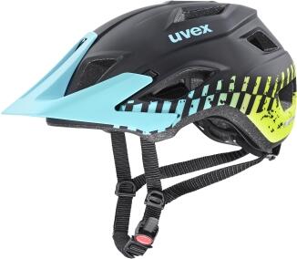 uvex Access Fahrradhelm 57-62 cm, 09 black/aqua/lime matt