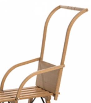 Sirch Schlitten Holzschiebelehne mit Lehne aus Holz