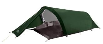 Jack Wolfskin Tunnelzelt Gossamer 2 grünes Tunnelzelt geöffnet