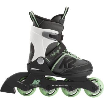 K2 Skates Velocity Junior Girl Inliner black/grey/green Seitenansicht