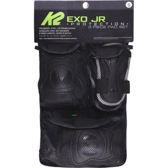 K2 Skates Exo Pad Protektorenset Junior black/green im Netzbeutel