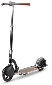 Micro Scooter Navigator schwarzer Tretroller mit braunen Griffen