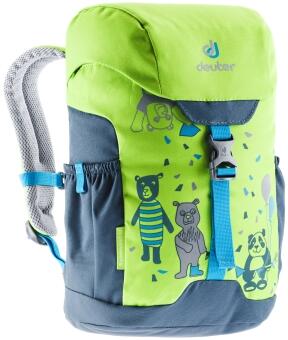 Deuter Schmusebär Kids Rucksack grün blau mit Bärenmotiv