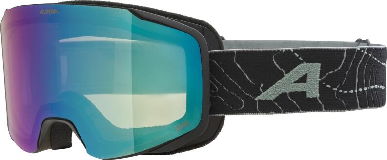 Alpina Taos Q-Lite Skibrille 872 black/willow/green matt, Scheibe: Q-Lite, green (S2)