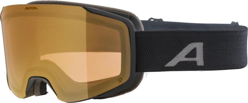 Alpina Taos Quattroflex Skibrille 832 black matt, gold (S2)