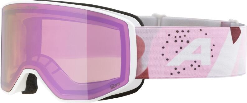Alpina Venet Q-Lite Skibrille 852 white/rose matt, Scheibe: rose (S2)