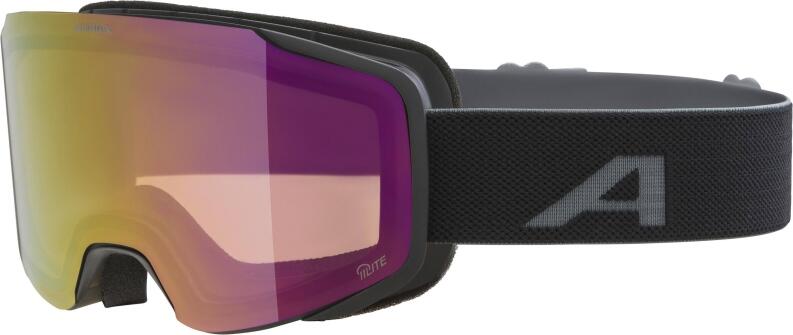 Alpina Taos Q-Lite Skibrille 834 black matt, Scheibe: Q-Lite, red (S2)