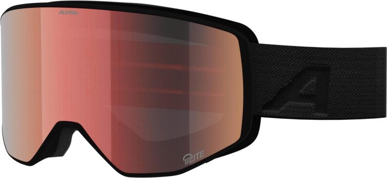 Alpina Venet M Q-Lite Skibrille 832 black matt red S2