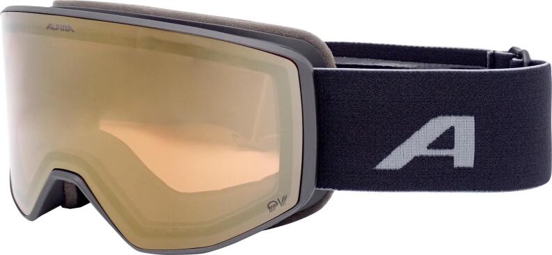 Alpina Venet QuattroVarioflex Skibrille 731 black matt gold